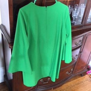 Flare Sleeve Green Zara 60s Mod Dress
